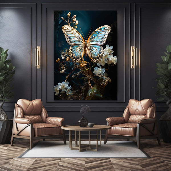 Silver Butterfly Wall Art | MusaArtGallery™