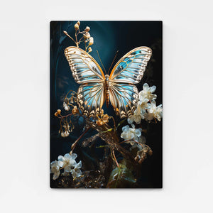Silver Butterfly Wall Art