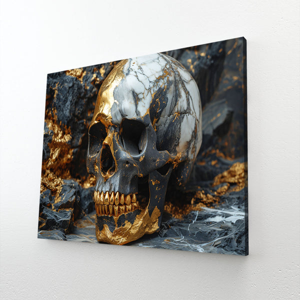 Black Gold Skull Art | MusaArtGallery™