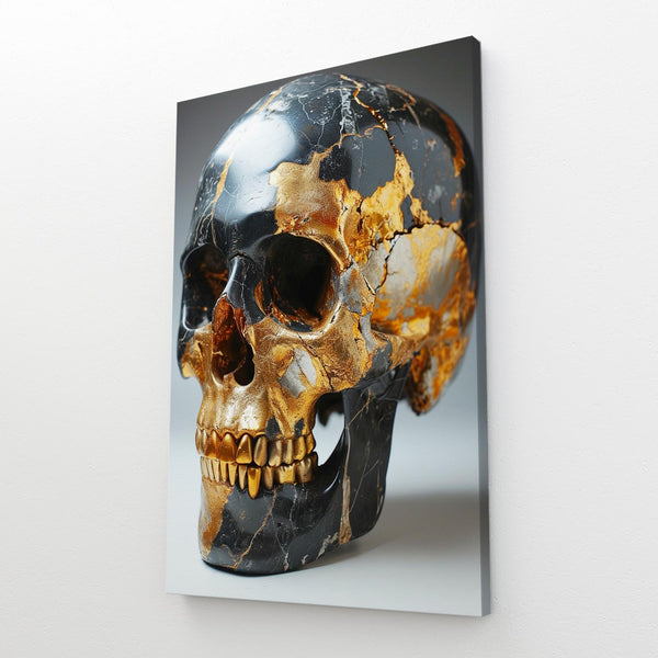 Silverish Gold Skull Art | MusaArtGallery™