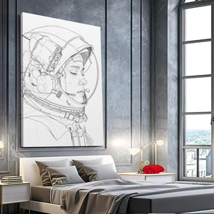 Simple Astronaut Wall Art  | MusaArtGallery™