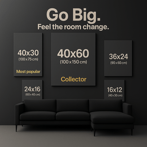 Wall art size guide - MusaArtGallery