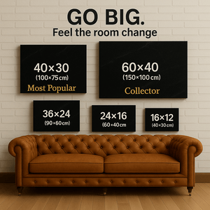 Wall art size guide - MusaArtGallery