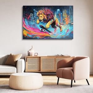 Skateboard Lion Wall Art | MusaArtGallery™