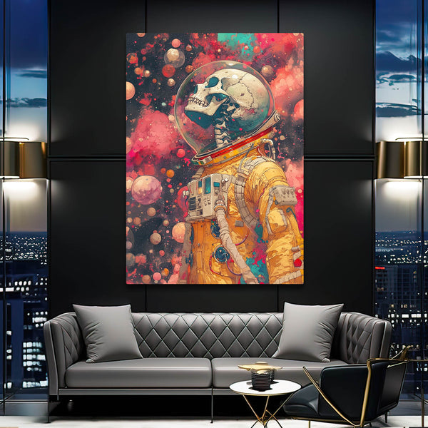 Skeleton Astronaut Cyberpunk Art | MusaArtGallery™