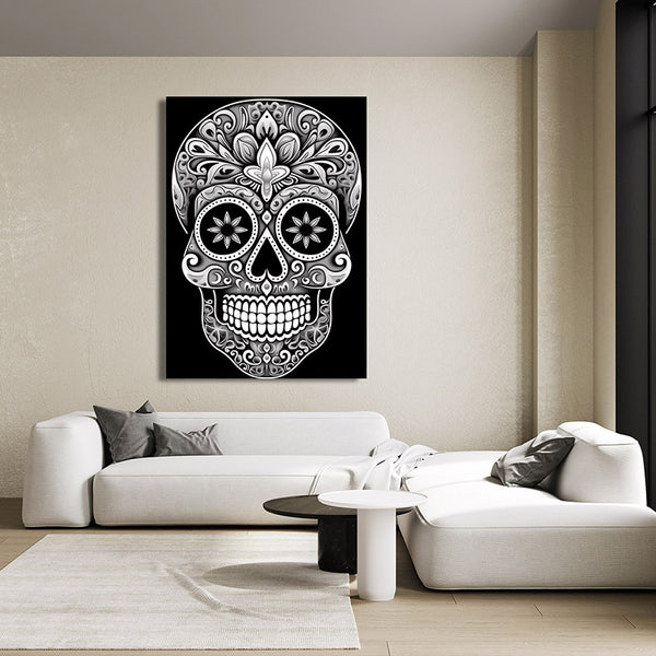 Skull Art Black and White | MusaArtGallery™
