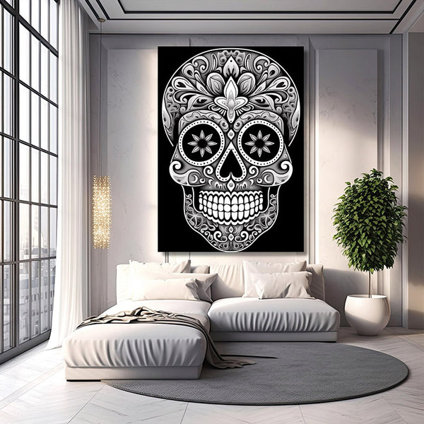 Skull Art Black and White | MusaArtGallery™