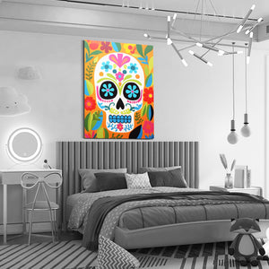 Skull Art with Flowers | MusaArtGallery™
