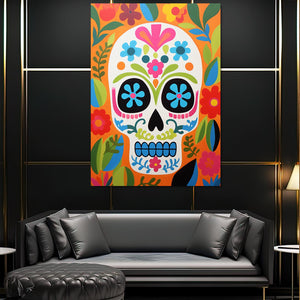 Skull Art with Flowers | MusaArtGallery™
