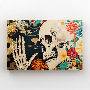 Skull Flower Wall Art | MusaArtGallery™
