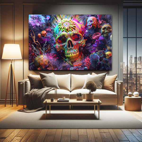 Skull Head Trippy Art | MusaArtGallery™