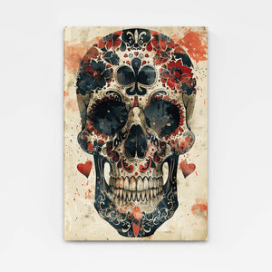  Skull Play Card Canvas Art  | MusaArtGallery™