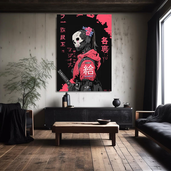 Skull Samurai Cyberpunk Art | MusaArtGallery™