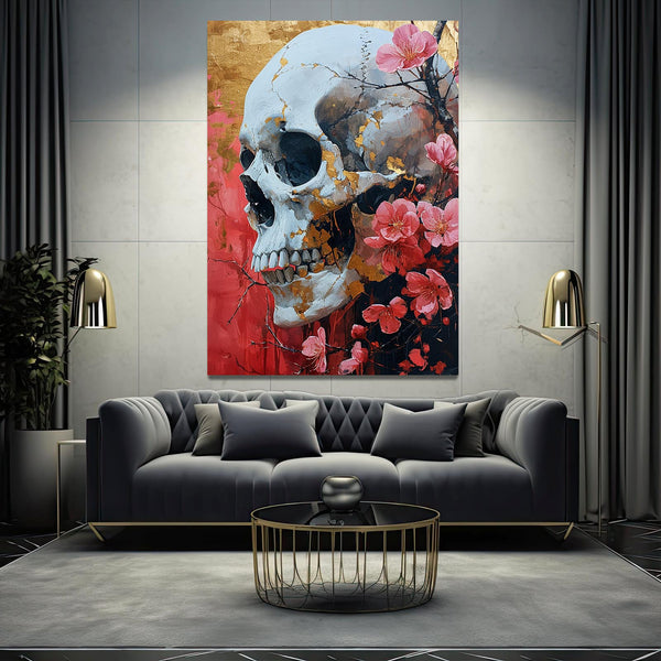 Skull Wall Art White | MusaArtGallery™
