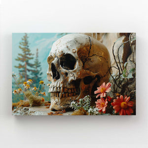 Skull with Flowers Wall Art | MusaArtGallery™