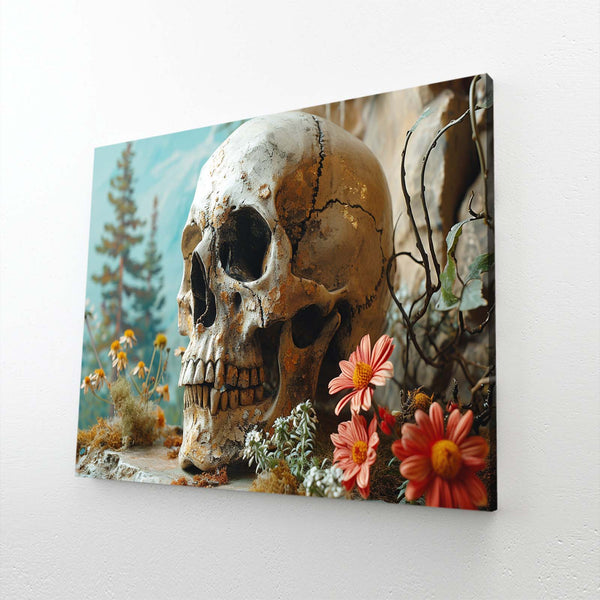 Skull with Flowers Wall Art | MusaArtGallery™