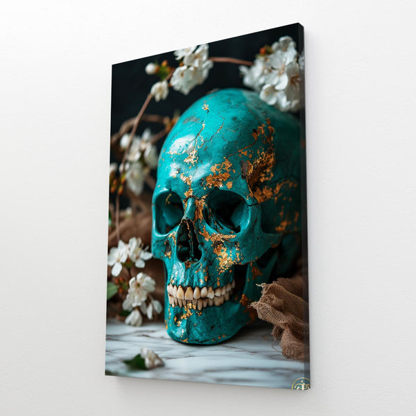 Sky Blue Skull Wall Art | MusaArtGallery™