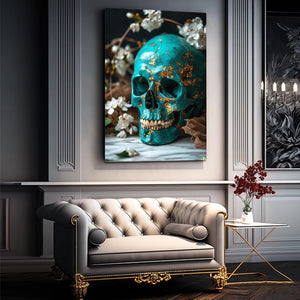 Sky Blue Skull Wall Art | MusaArtGallery™