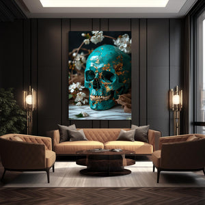 Sky Blue Skull Wall Art | MusaArtGallery™