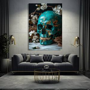 Sky Blue Skull Wall Art | MusaArtGallery™