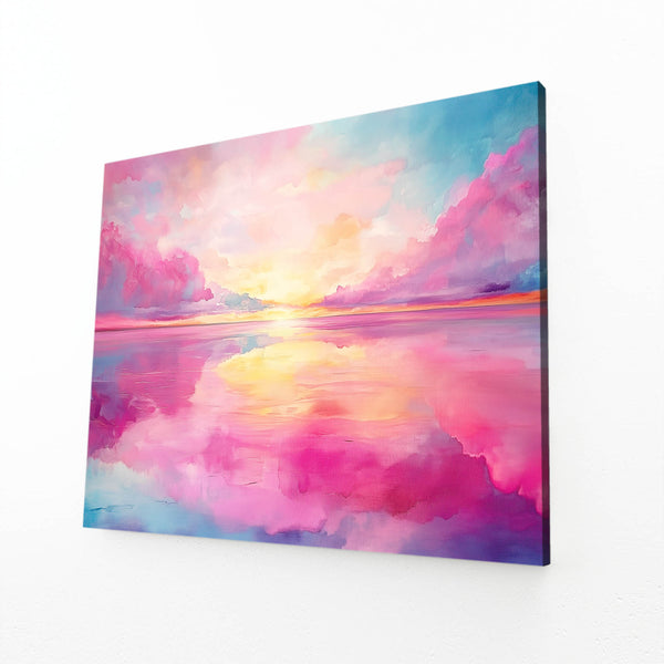 Sky Reflections Pink Abstract Art | MusaArtGallery™