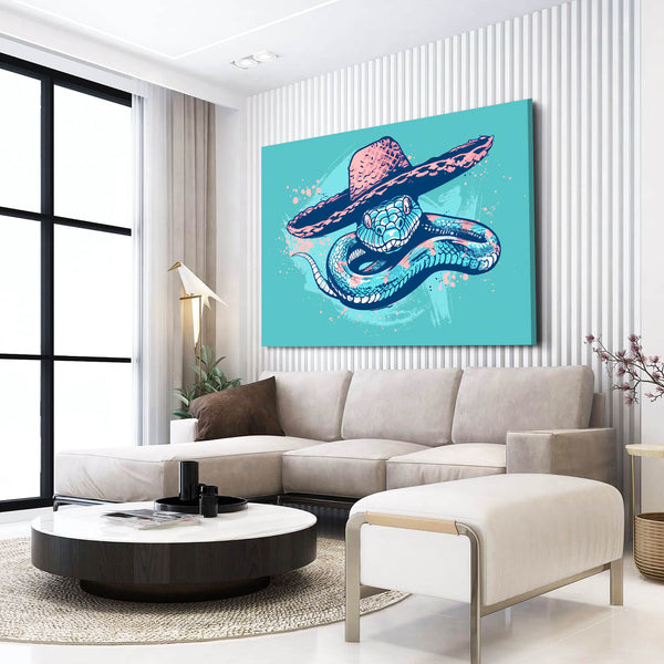 Snake Sombrero Mexican Wall Art | MusaArtGallery™