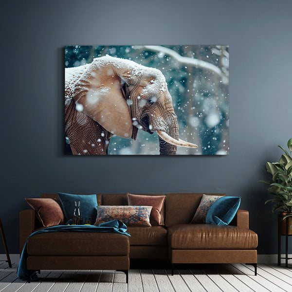 Snow Elephant Wall Art | MusaArtGallery™