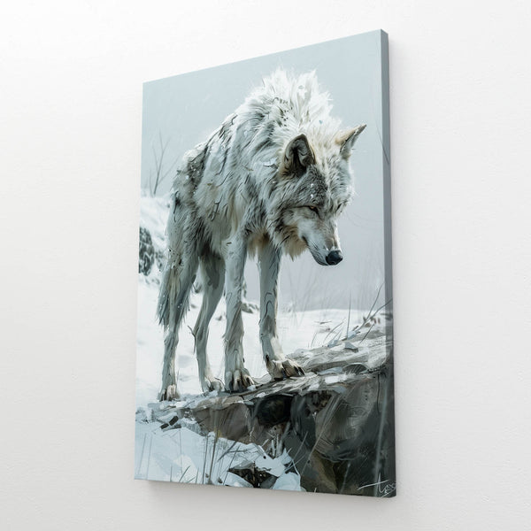 Snow Wolf Art Abstract  | MusaArtGallery™