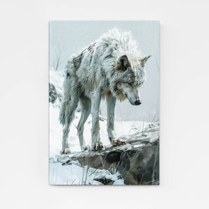 Snow Wolf Art Abstract  | MusaArtGallery™