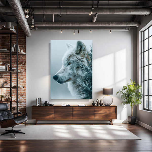 Snow Wolf Wall Art  | MusaArtGallery™