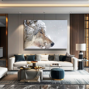 Snowy Face Wolf Art  | MusaArtGallery™