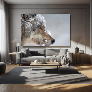 Snowy Face Wolf Art  | MusaArtGallery™
