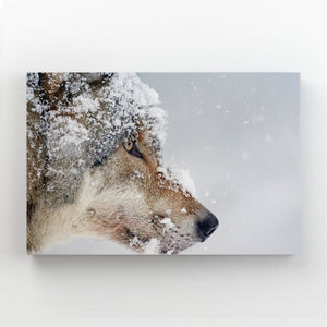 Snowy Face Wolf Art  | MusaArtGallery™