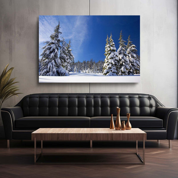 Snowy Pines Tree Art | MusaArtGallery™