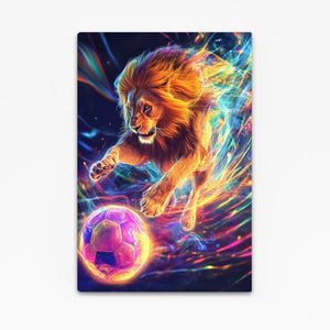 Soccer Star Lion Wall Art | MusaArtGallery™