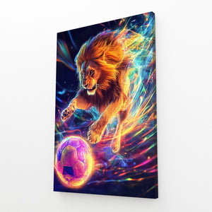 Soccer Star Lion Wall Art | MusaArtGallery™