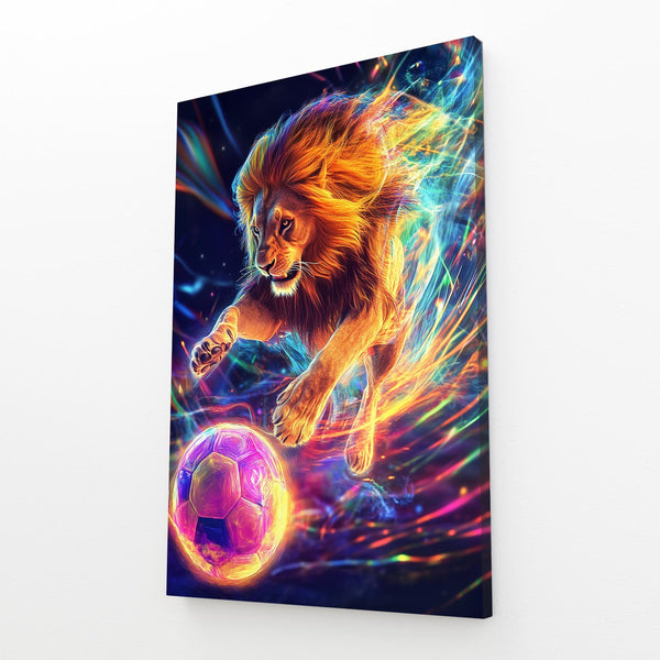 Soccer Star Lion Wall Art | MusaArtGallery™