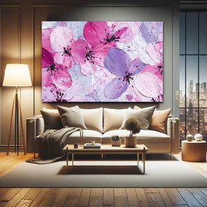 Soft Pink Cherry Blossom Flower Art