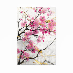 Soft Watercolor Cherry Blossom Branch Art