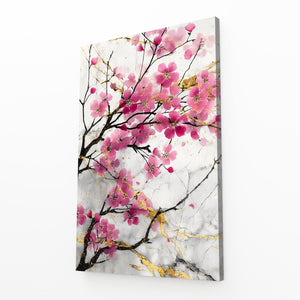 Soft Watercolor Cherry Blossom Branch Art
