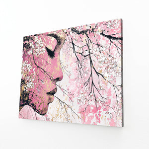Soft Woman Cherry Blossom Wall Art