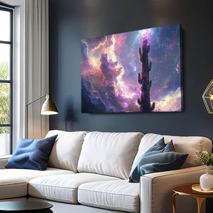 Space Cactus Print Art