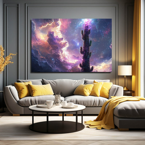 Space Cactus Print Art