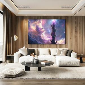 Space Cactus Print Art