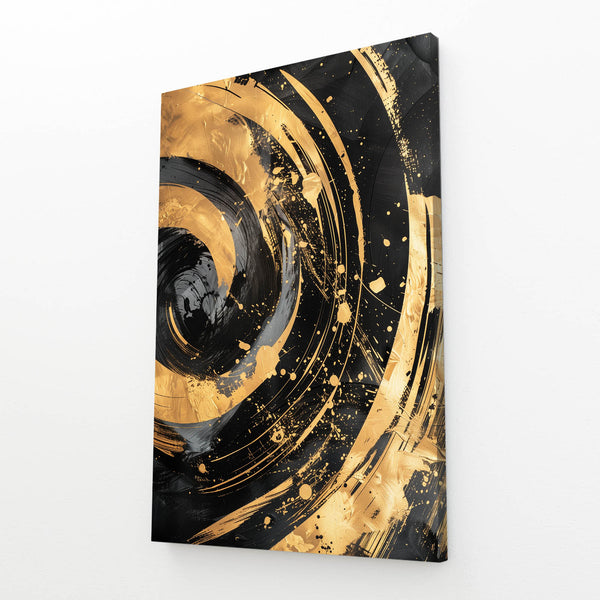 Spiral Gold Abstract Art | MusaArtGallery™