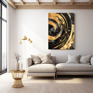 Spiral Gold Abstract Art | MusaArtGallery™