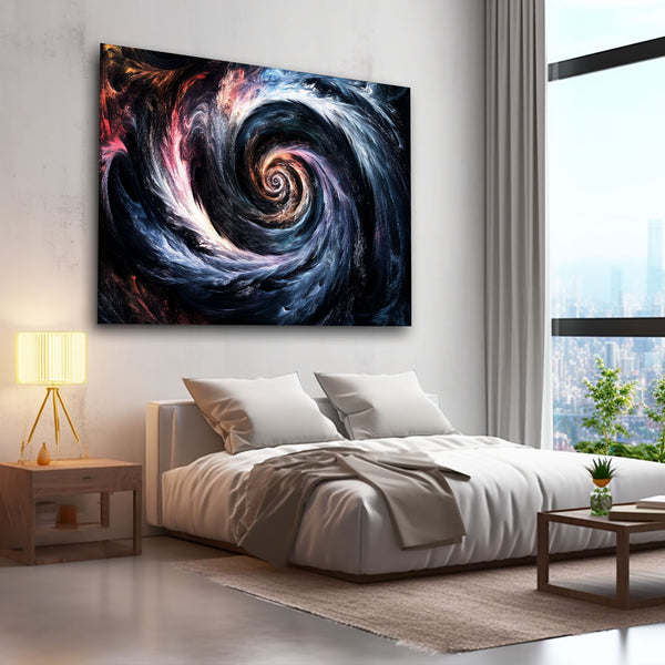 Spirale Black Abstract Art