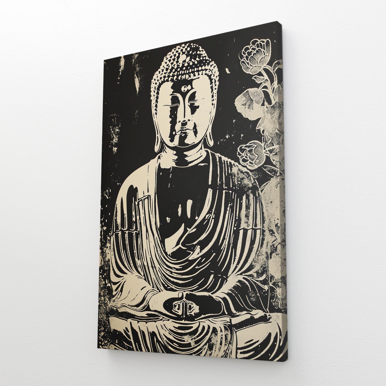 SGJS Set Of 3 Gautam Buddha Wall Painting Without Frame For Home Decoration  , Living Room Office ,