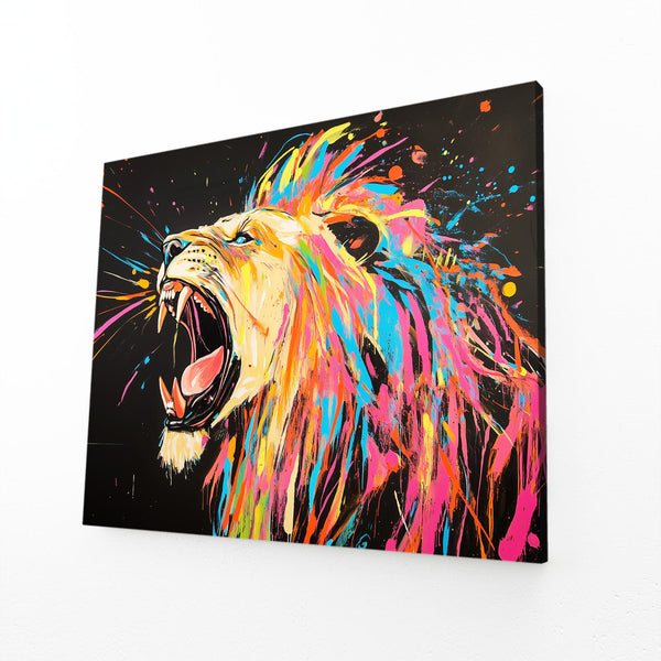 Splash Roar Lion Wall Art | MusaArtGallery™