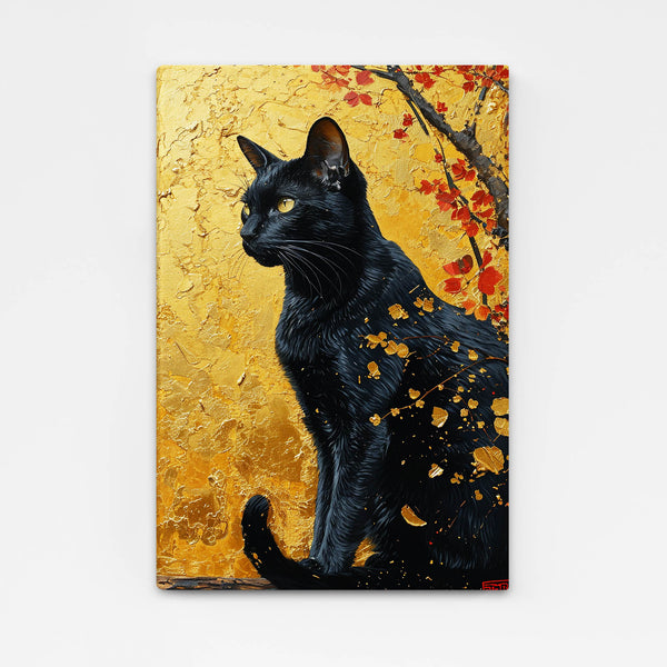 Spring Black Cat Art | MusaArtGallery™